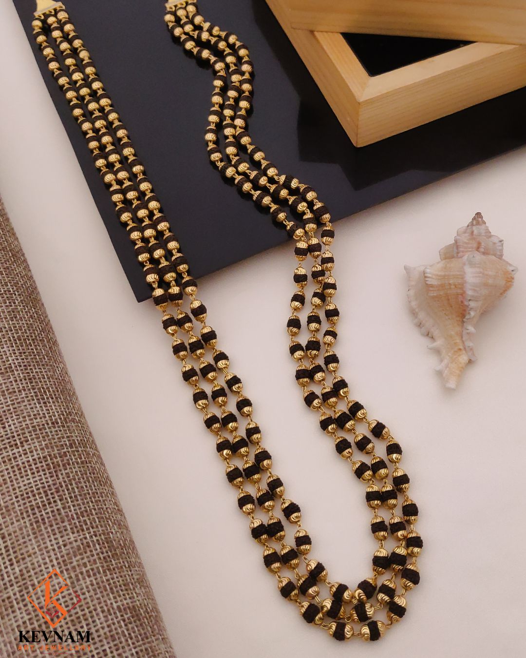Triple Layer Black Bead Mala for Men