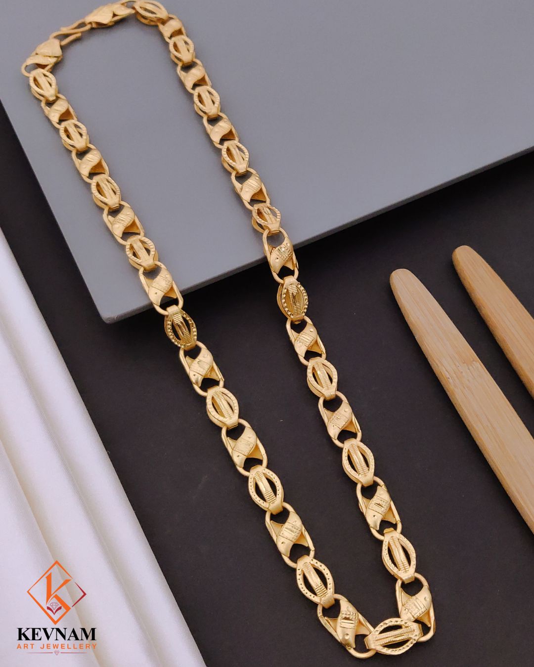 New Gold Plated 2 In 1 Fabulous Design Kohli Chain for Men.