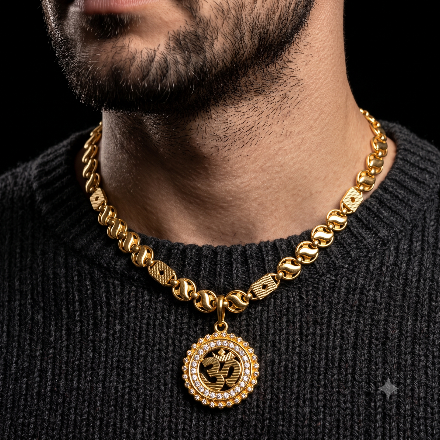 Awesome Design Gold Plated Nawabi Chain for Men