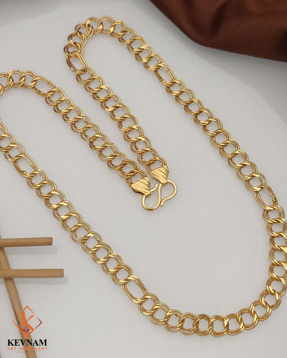 New Classical Gold Finish 2 Kadi Chain For Man.
