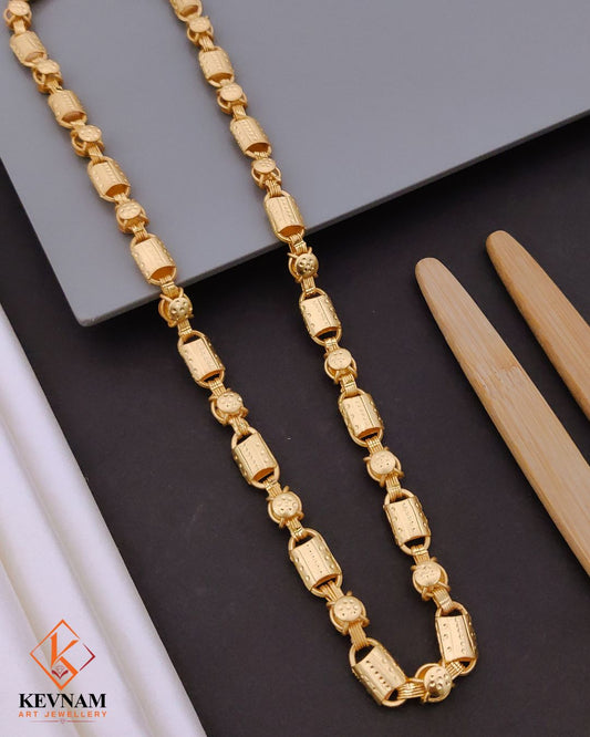 New Fashionable 2 in 1 Design Gold Plated Navabi Chain for Men.