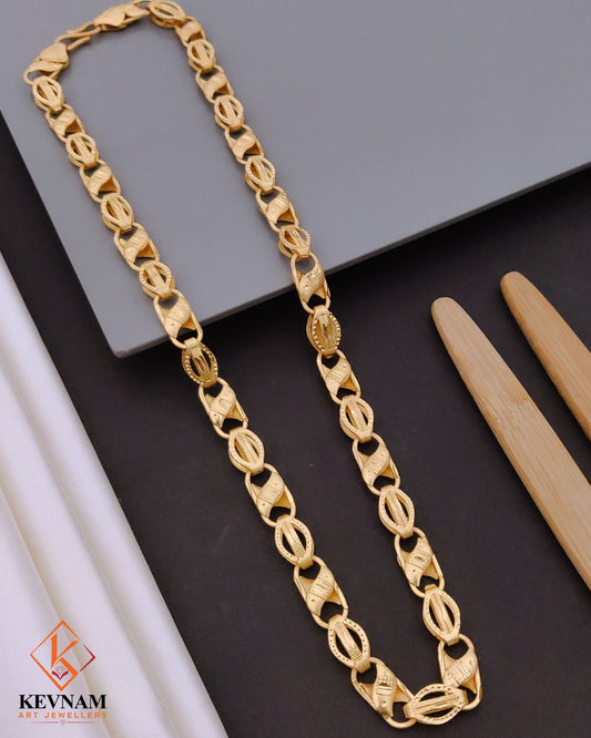 New Gold Plated 2 In 1 Fabulous Design Kohli Chain for Men.