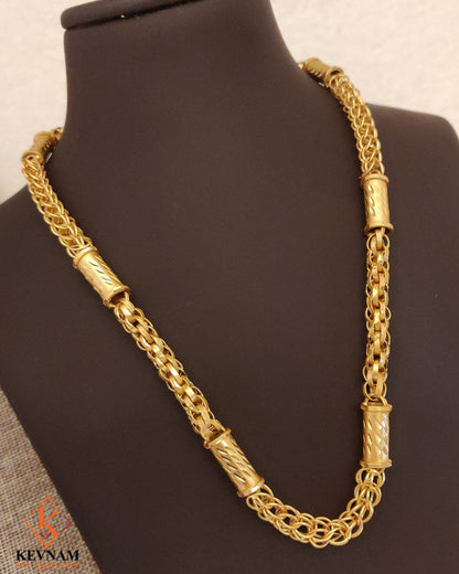 Gold Plated Royal Cylinder Link Chain for Men.