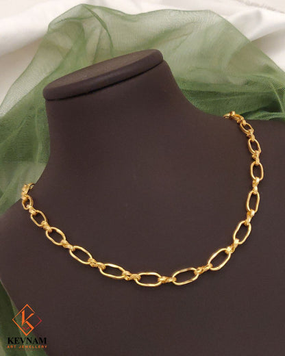 Royal Oval Link Gold Plated Chain for Men