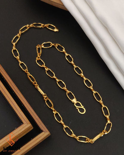 Royal Oval Link Gold Plated Chain for Men